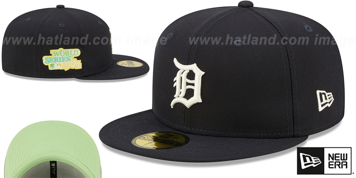 Tigers 1984 WS 'CITRUS POP' Navy-Green Fitted Hat by New Era