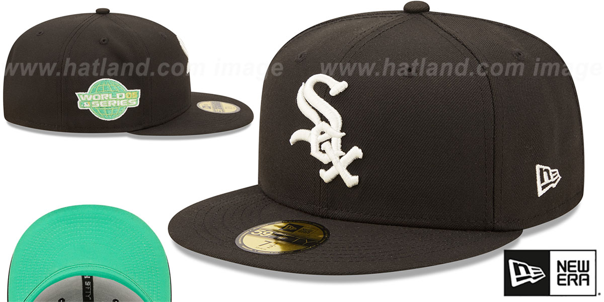 White Sox 2005 WS 'CITRUS POP' Black-Green Fitted Hat by New Era