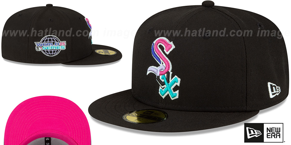 White Sox 2005 WS 'POLAR LIGHTS' Black-Pink Fitted Hat by New Era