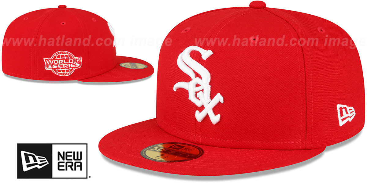 White Sox 2005 'WS SIDE-PATCH UP' Red-White Fitted Hat by New Era