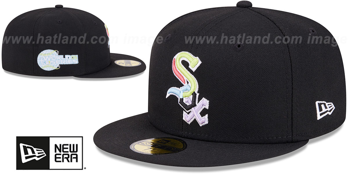 White Sox 'COLOR PACK SIDE-PATCH' Black Fitted Hat by New Era