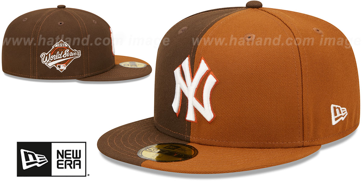 Yankees 1996 'SPLIT SIDE-PATCH' Brown-Wheat Fitted Hat by New Era