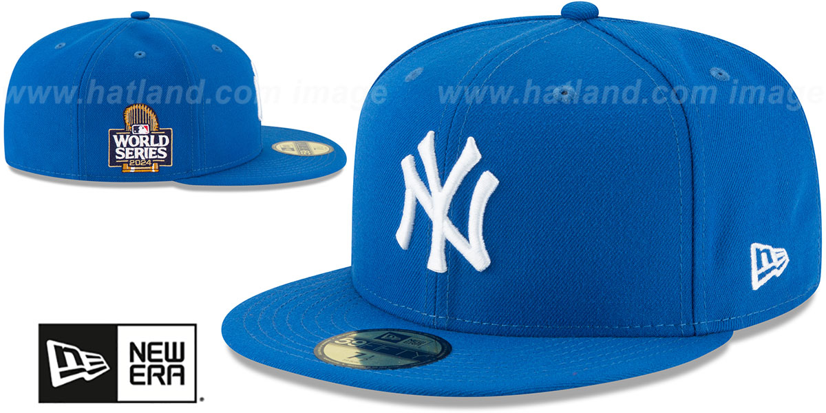 Yankees '2024 WORLD SERIES' Royal-White Fitted Hat by New Era