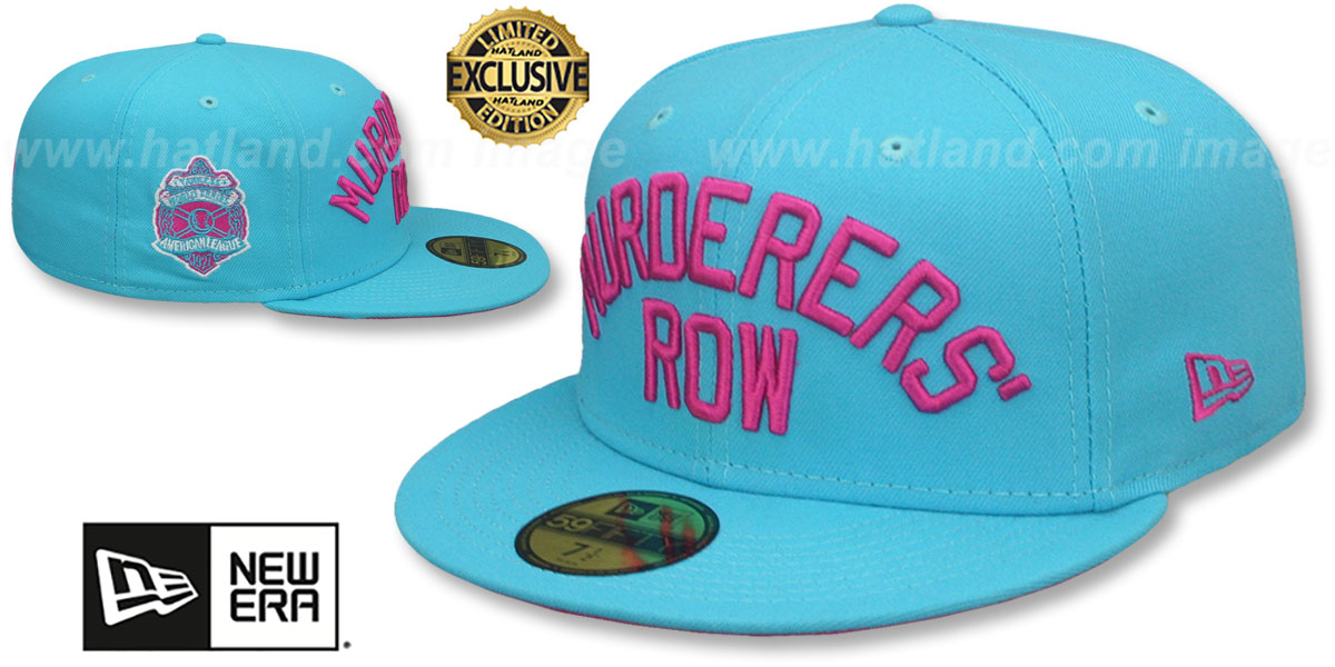 Yankees 'MURDERERS ROW' PATCH-BOTTOM Blue-Beetroot Fitted Hat by New Era