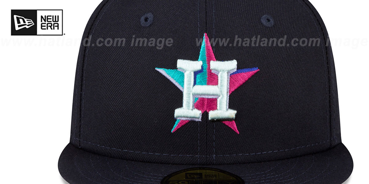 Astros 2017 WS 'POLAR LIGHTS' Navy-Pink Fitted Hat by New Era