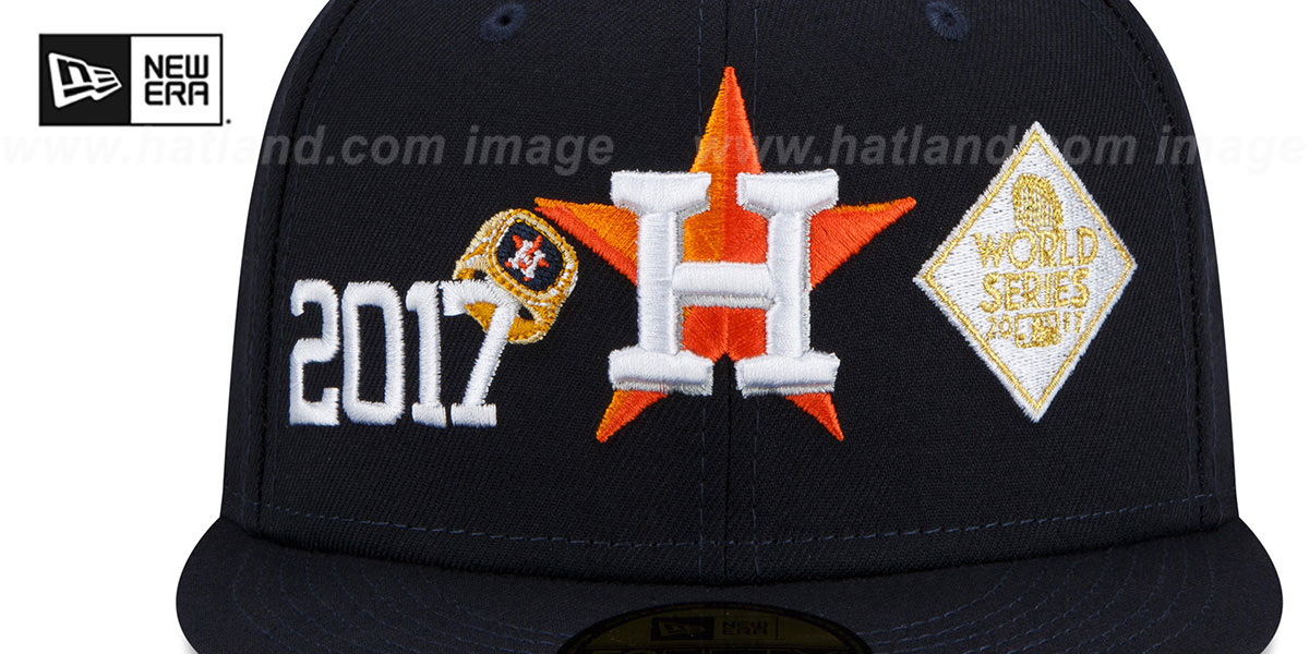 Astros 'RINGS-N-CHAMPIONS' Navy Fitted Hat by New Era