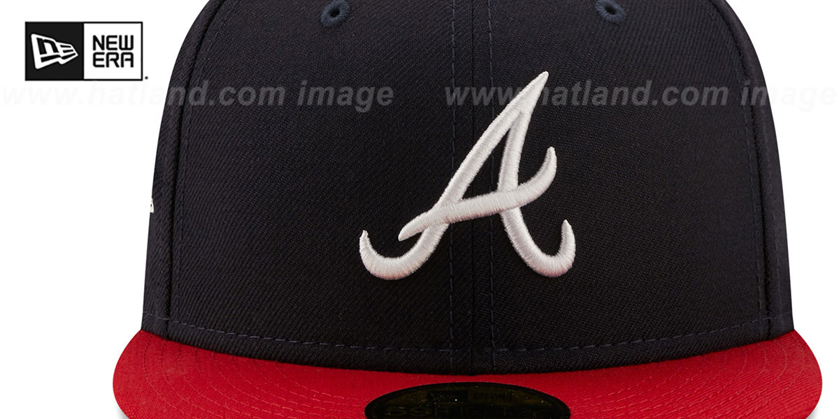 Braves 1995 'LOGO-HISTORY' Navy-Red Fitted Hat by New Era