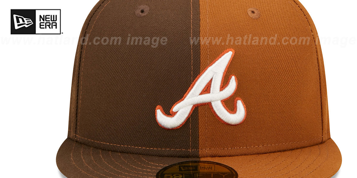 Braves 1995 'SPLIT SIDE-PATCH' Brown-Wheat Fitted Hat by New Era