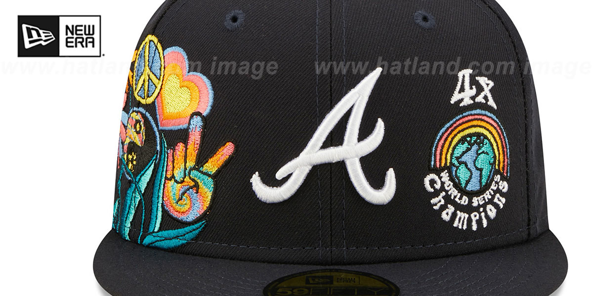 Braves 'GROOVY' Navy Fitted Hat by New Era