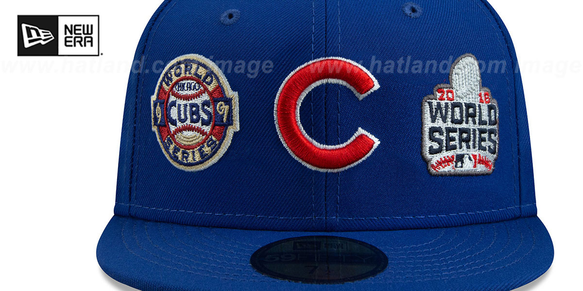 Cubs 'HISTORIC CHAMPIONS' Royal Fitted Hat by New Era