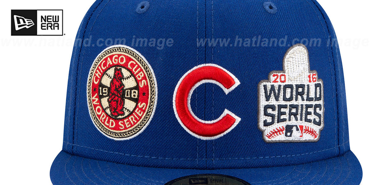 Cubs 'WORLD SERIES CHAMPS ELEMENTS' Royal Fitted Hat by New Era