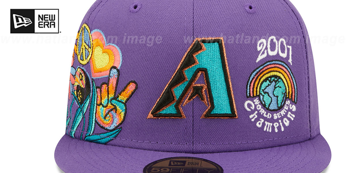 Diamondbacks 'GROOVY' Purple Fitted Hat by New Era