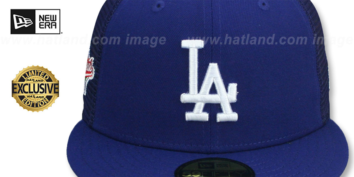 Dodgers 1988 WS 'MESH-BACK SIDE-PATCH' Royal-Royal Fitted Hat by New Era