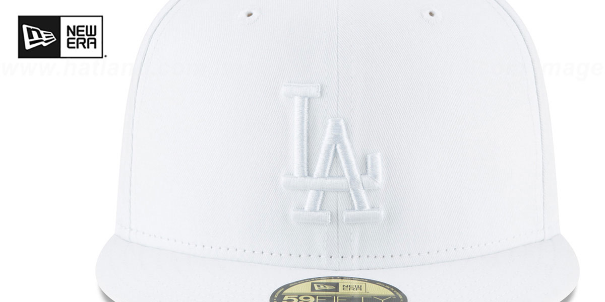 Dodgers '2024 WORLD SERIES' CHAMPIONS White-on-White Fitted Hat by New Era