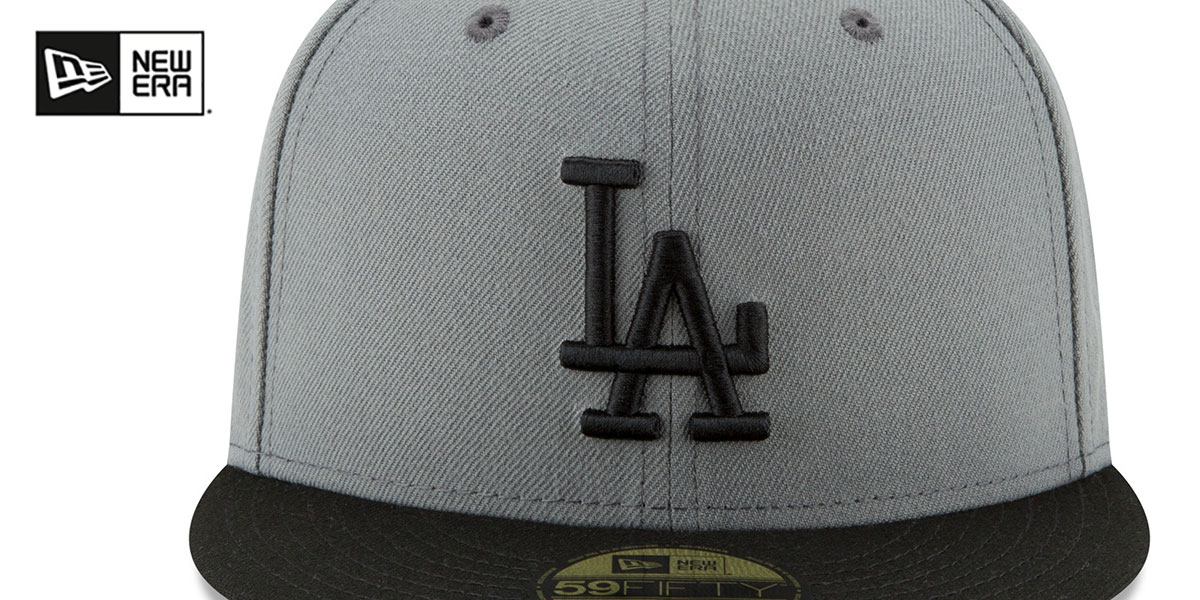 Dodgers '2025 WORLD SERIES' Grey-Black Fitted Hat by New Era