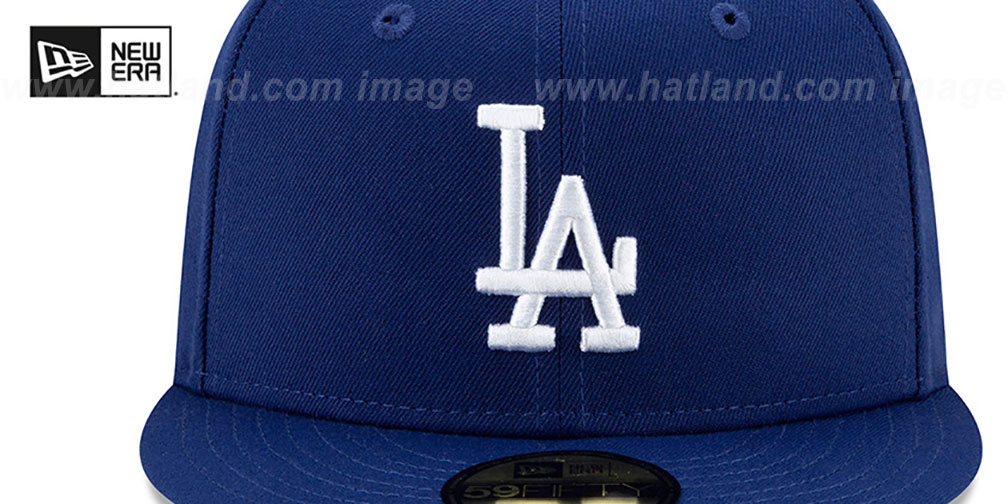 Dodgers '7X WORLD SERIES' CHAMPIONS Royal Fitted Hat by New Era