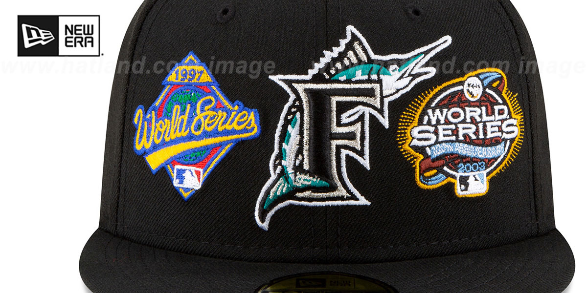 Marlins 'WORLD SERIES CHAMPS ELEMENTS' Black Fitted Hat by New Era