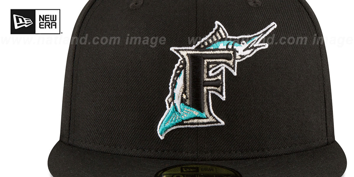 Marlins 'WORLD SERIES SIDE PATCH' Black Fitted Hat by New Era