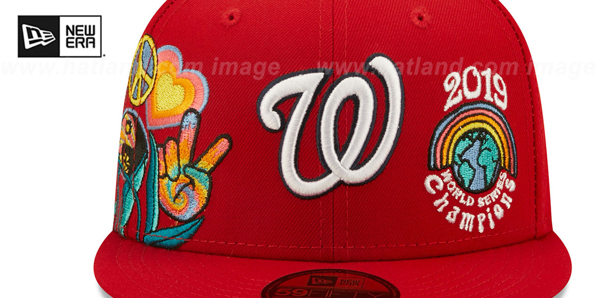 Nationals 'GROOVY' Red Fitted Hat by New Era