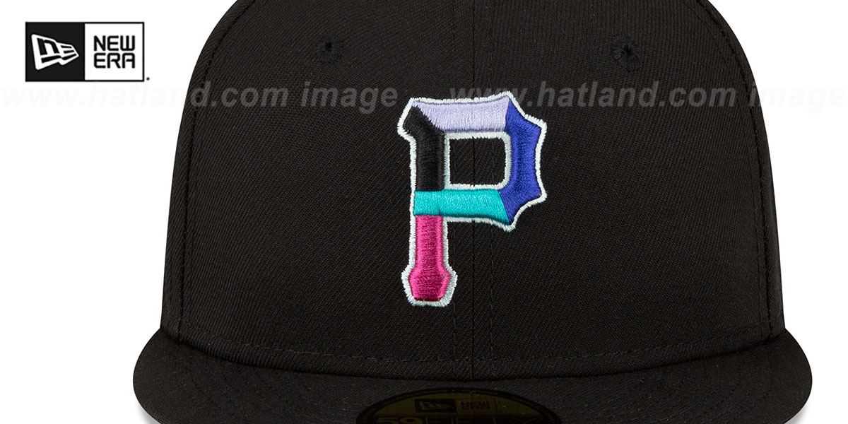 Pirates 76TH WS 'POLAR LIGHTS' Black-Pink Fitted Hat by New Era