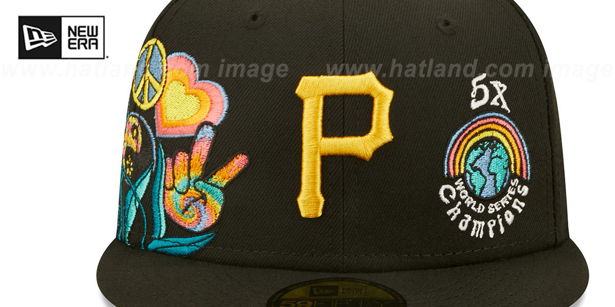 Pirates 'GROOVY' Black Fitted Hat by New Era