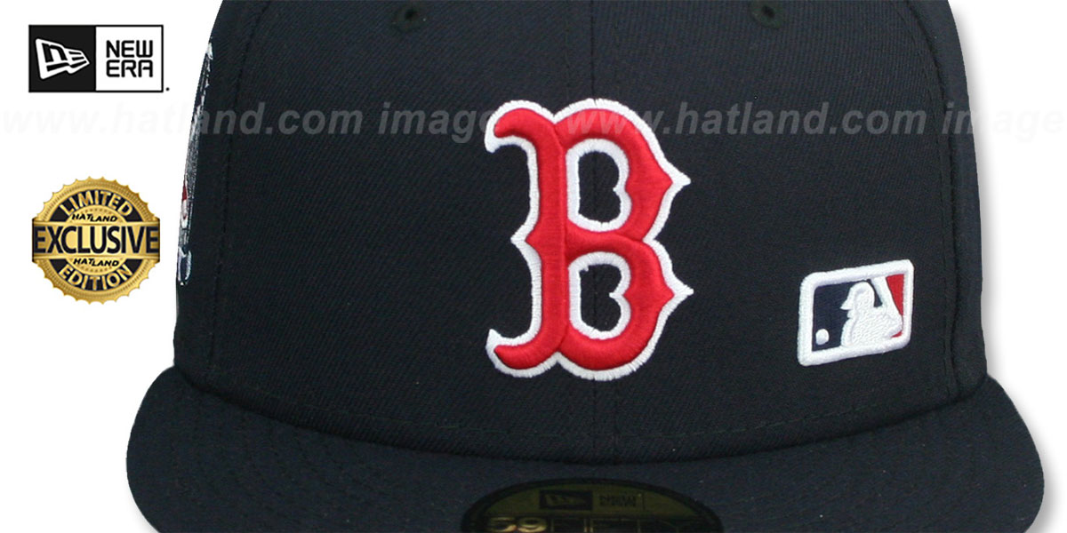 Red Sox 8X WORLD SERIES CHAMPS 'RED-BOTTOM' Navy Fitted Hat by New Era