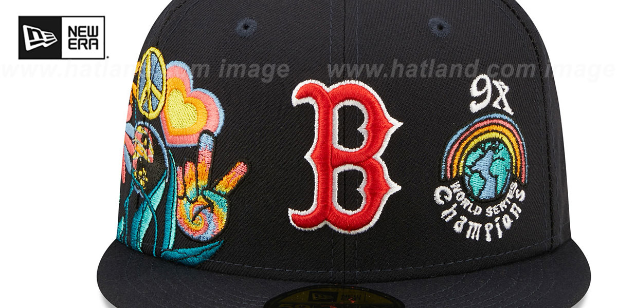 Red Sox 'GROOVY' Navy Fitted Hat by New Era