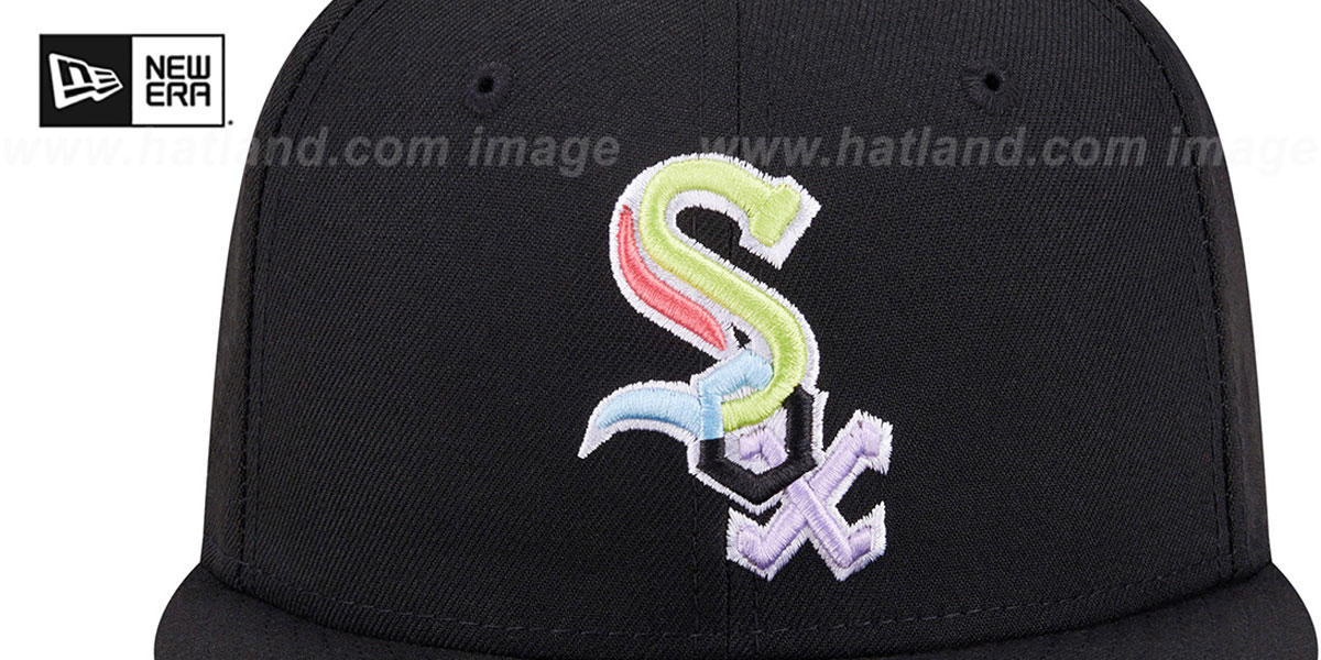 White Sox 'COLOR PACK SIDE-PATCH' Black Fitted Hat by New Era