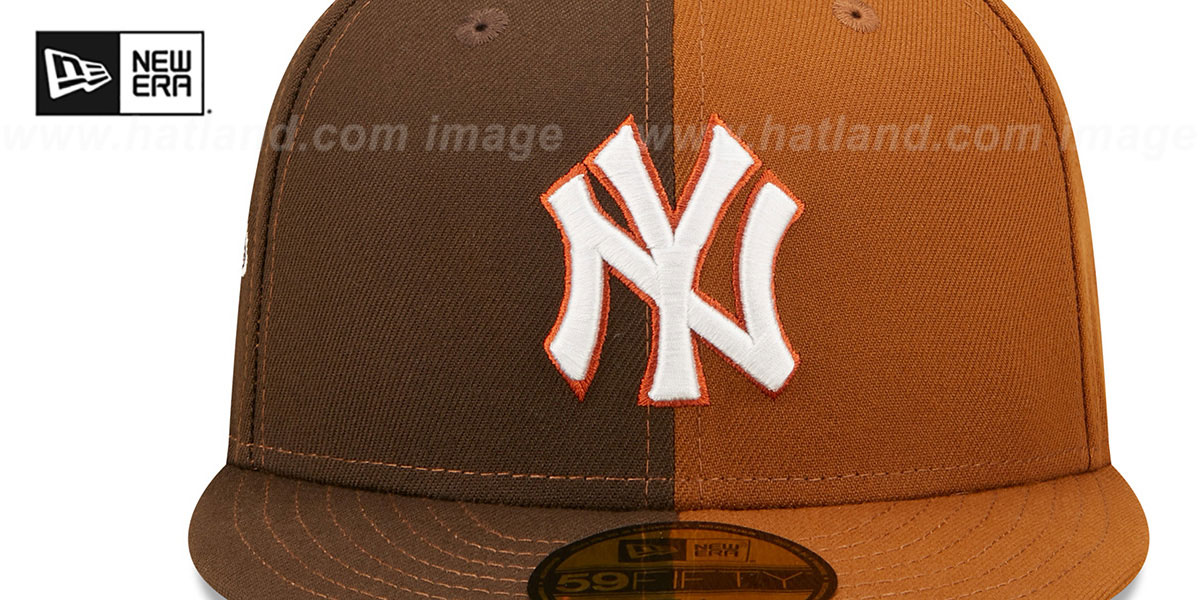 Yankees 1996 'SPLIT SIDE-PATCH' Brown-Wheat Fitted Hat by New Era