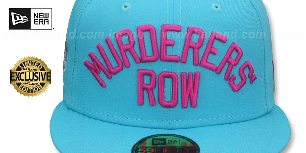Yankees 'MURDERERS ROW' PATCH-BOTTOM Blue-Beetroot Fitted Hat by New Era