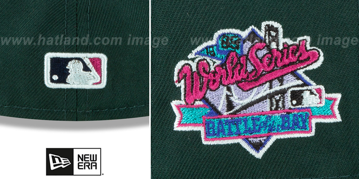 Athletics 1989 WS 'POLAR LIGHTS' Green-Lavender Fitted Hat by New Era