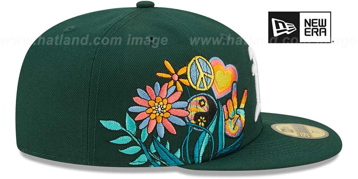 Athletics 'GROOVY' Green Fitted Hat by New Era