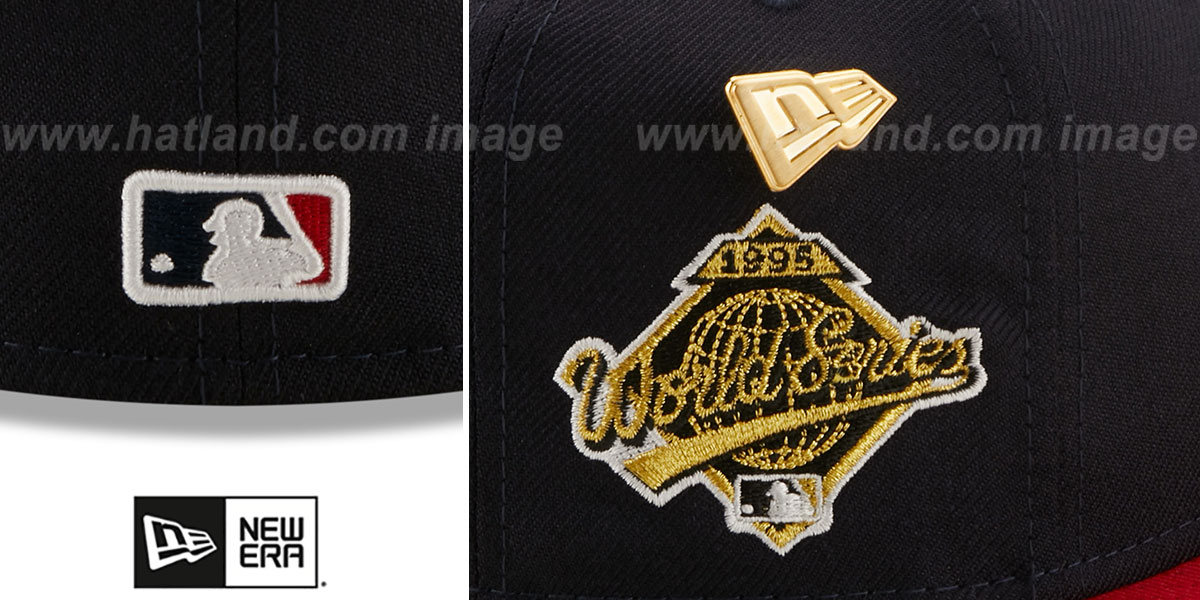 Braves 1995 'LOGO-HISTORY' Navy-Red Fitted Hat by New Era