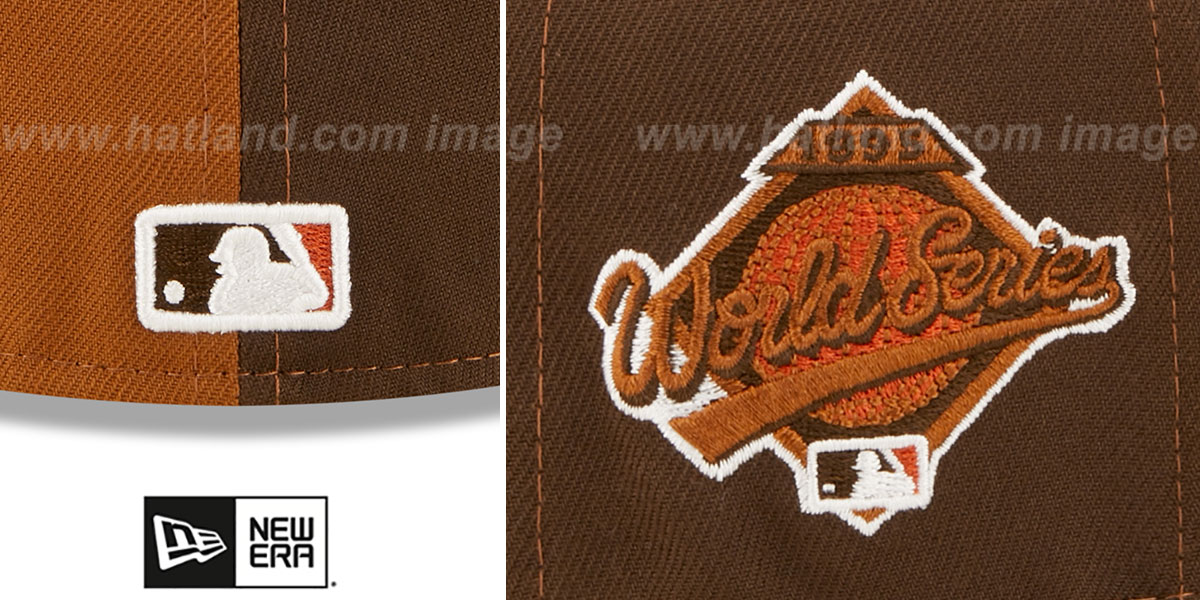 Braves 1995 'SPLIT SIDE-PATCH' Brown-Wheat Fitted Hat by New Era