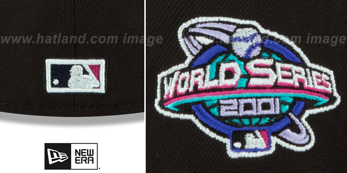 Diamonbacks 2001 WS 'POLAR LIGHTS' Black-Pink Fitted Hat by New Era