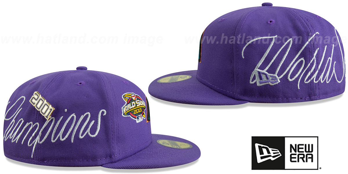 Diamondbacks 'HISTORIC CHAMPIONS' Purple Fitted Hat by New Era