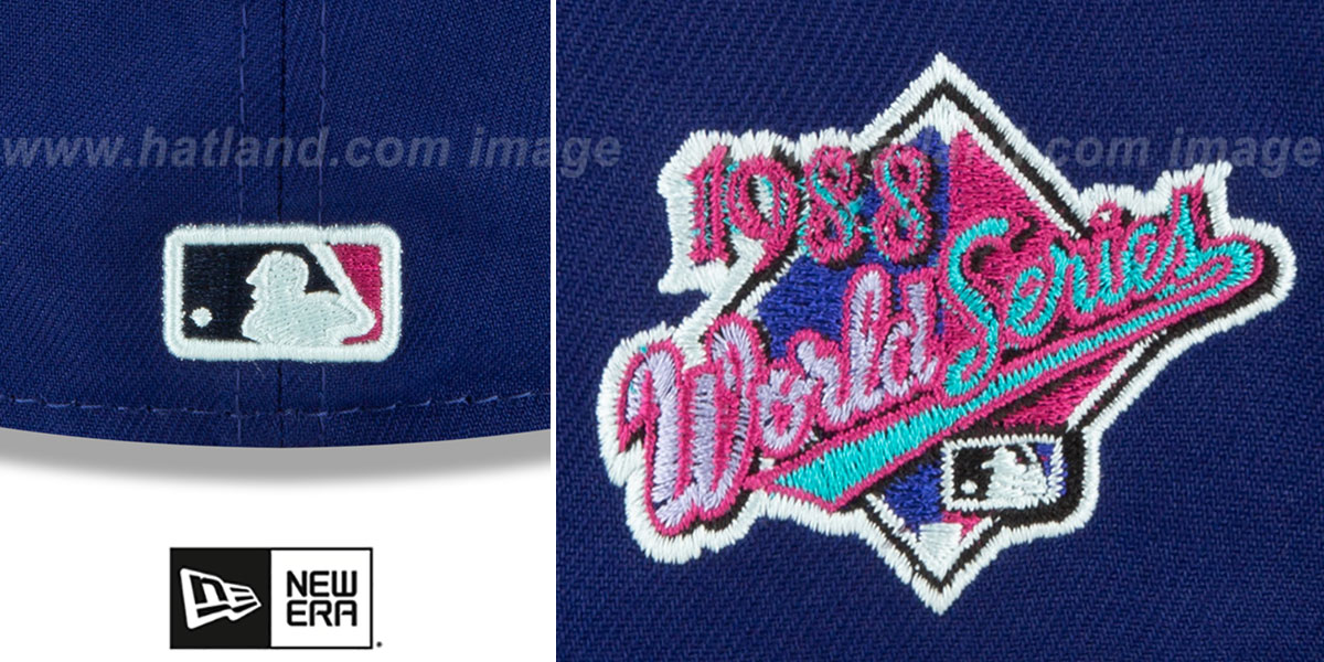 Dodgers 1988 WS 'POLAR LIGHTS' Royal-Lavender Fitted Hat by New Era