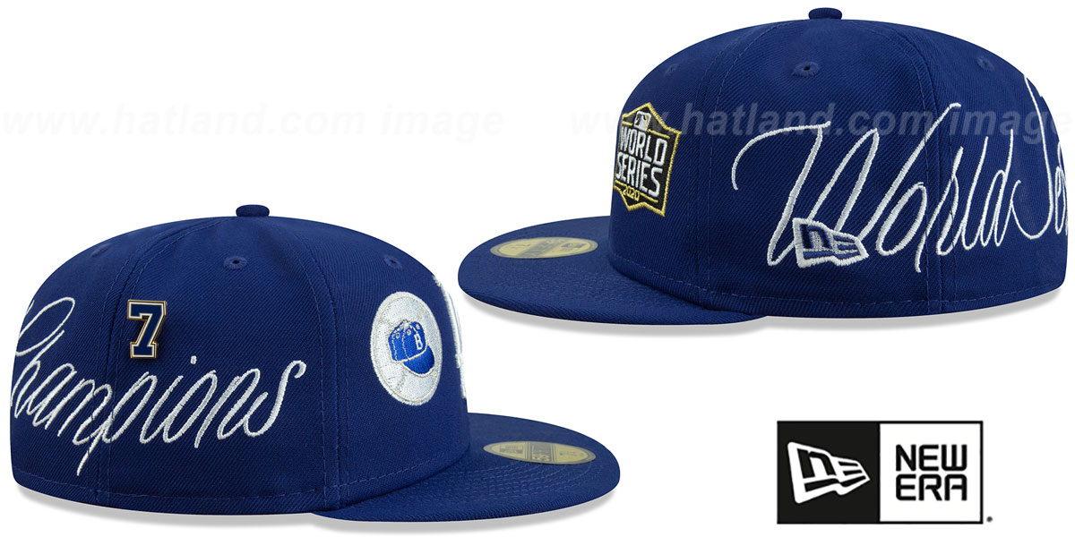 Dodgers 'HISTORIC CHAMPIONS' Royal Fitted Hat by New Era