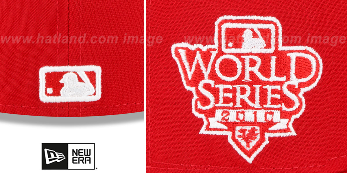 Giants 2010 'WS SIDE-PATCH UP' Red-White Fitted Hat by New Era