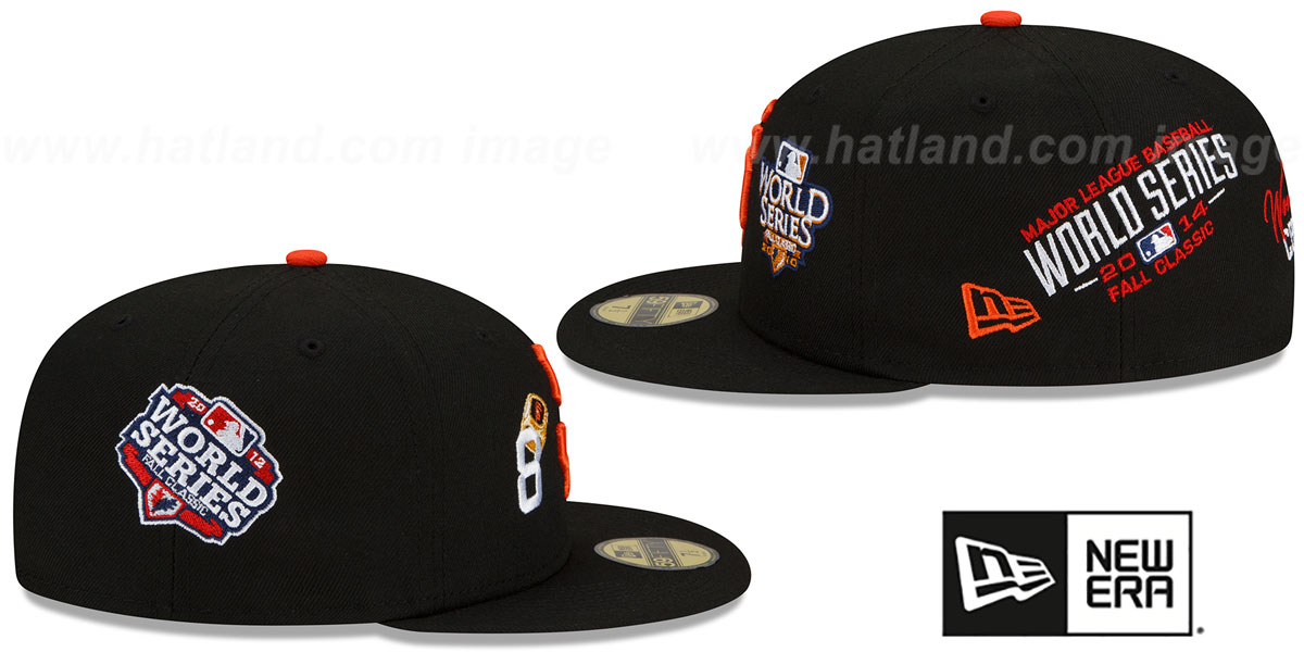 Giants 'RINGS-N-CHAMPIONS' Black Fitted Hat by New Era