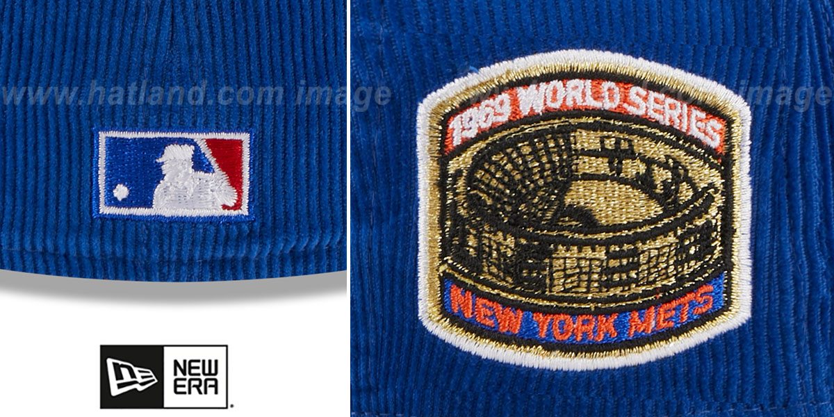 Mets 'OLD SCHOOL CORDUROY SIDE-PATCH' Royal Fitted Hat by New Era