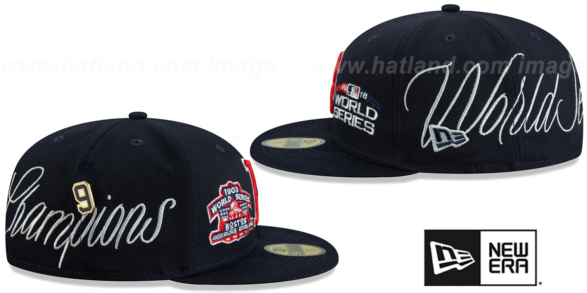 Red Sox 'HISTORIC CHAMPIONS' Navy Fitted Hat by New Era