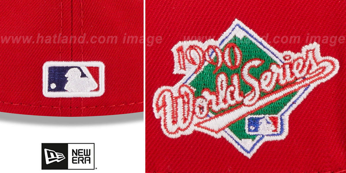 Reds 1990 'WORLD SERIES SIDE-PATCH UP' Fitted Hat by New Era