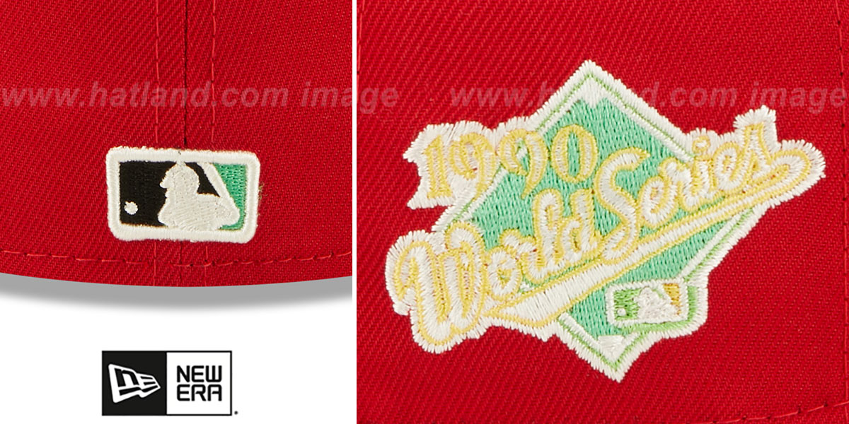 Reds 1990 WS 'CITRUS POP' Red-Green Fitted Hat by New Era