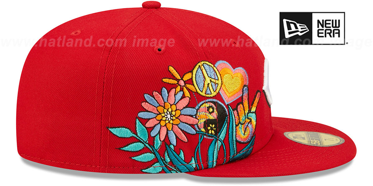 Reds 'GROOVY' Red Fitted Hat by New Era