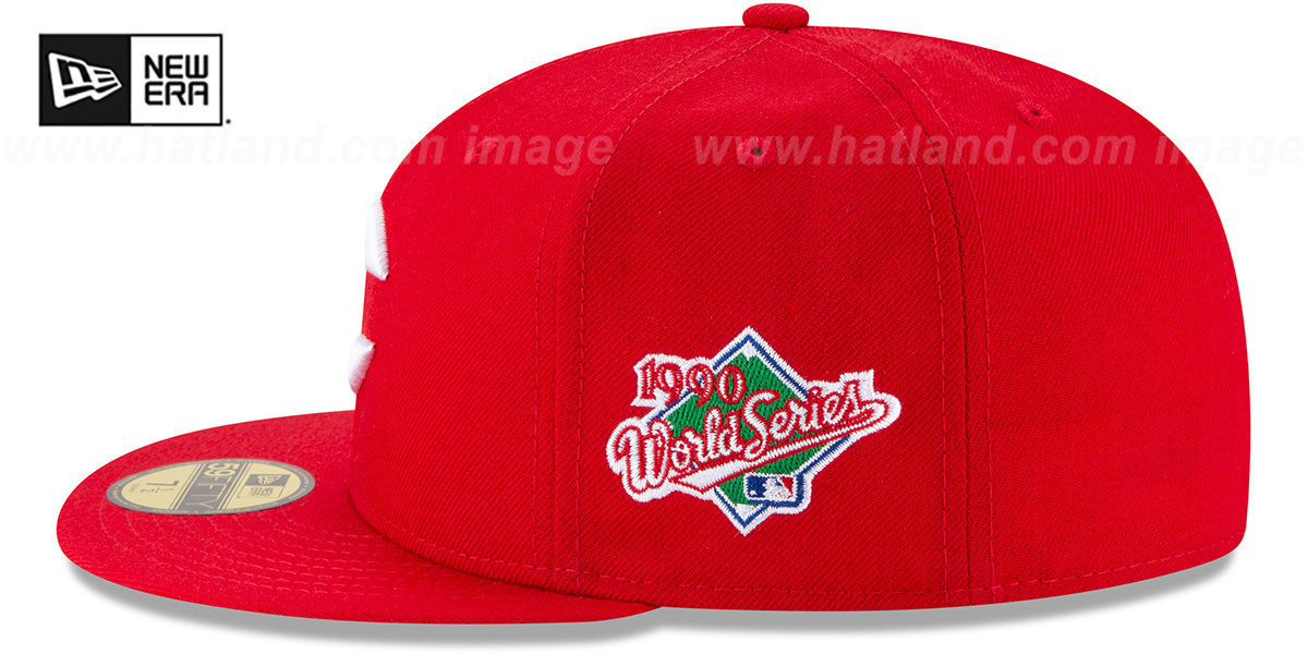 Reds 'WORLD SERIES SIDE PATCH' Fitted Hat by New Era