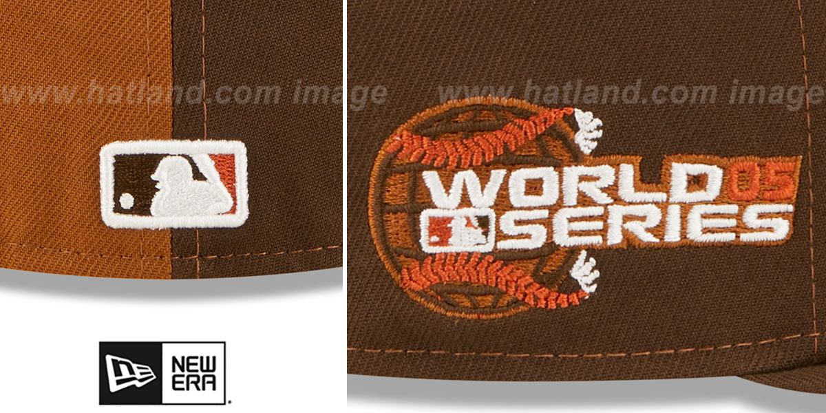 White Sox 2005 'SPLIT SIDE-PATCH' Brown-Wheat Fitted Hat by New Era