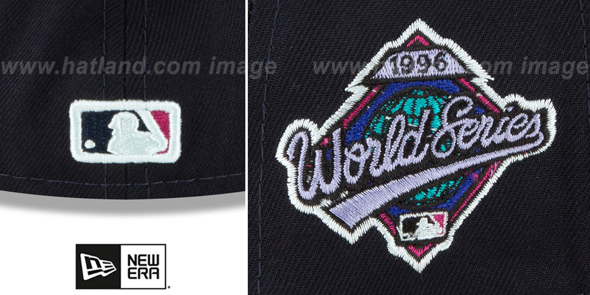 Yankees 1996 WS 'POLAR LIGHTS' Navy-Teal Fitted Hat by New Era