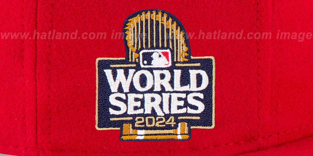 Yankees '2024 WORLD SERIES' Red-White Fitted Hat by New Era