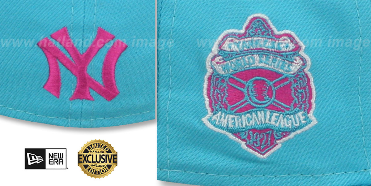 Yankees 'MURDERERS ROW' PATCH-BOTTOM Blue-Beetroot Fitted Hat by New Era